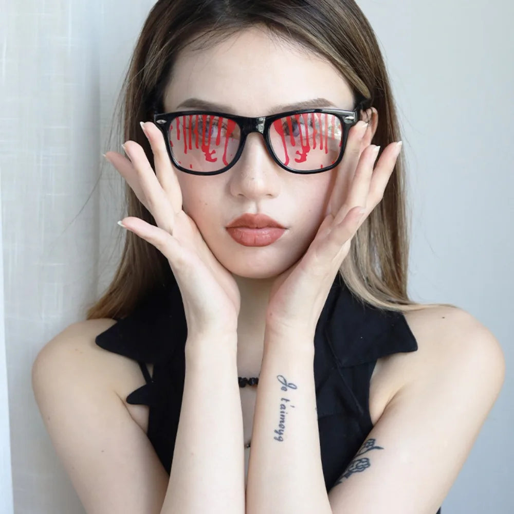 Halloween Glasses,Party Photo Prop DecorationFashion Glasses, Halloween Funny Spectacles Ghost Day Party, Horror loody