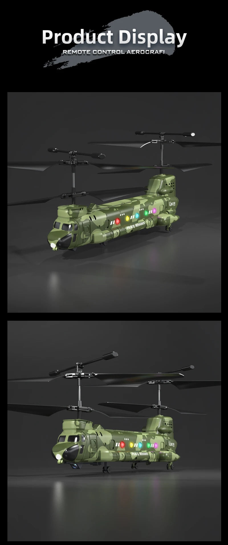RC Helicopter LM19-D LED Lights 480P Camera Hd Aerial Photography 2.4g Remote Control Aircraft Model Toys for Boys Children Gift