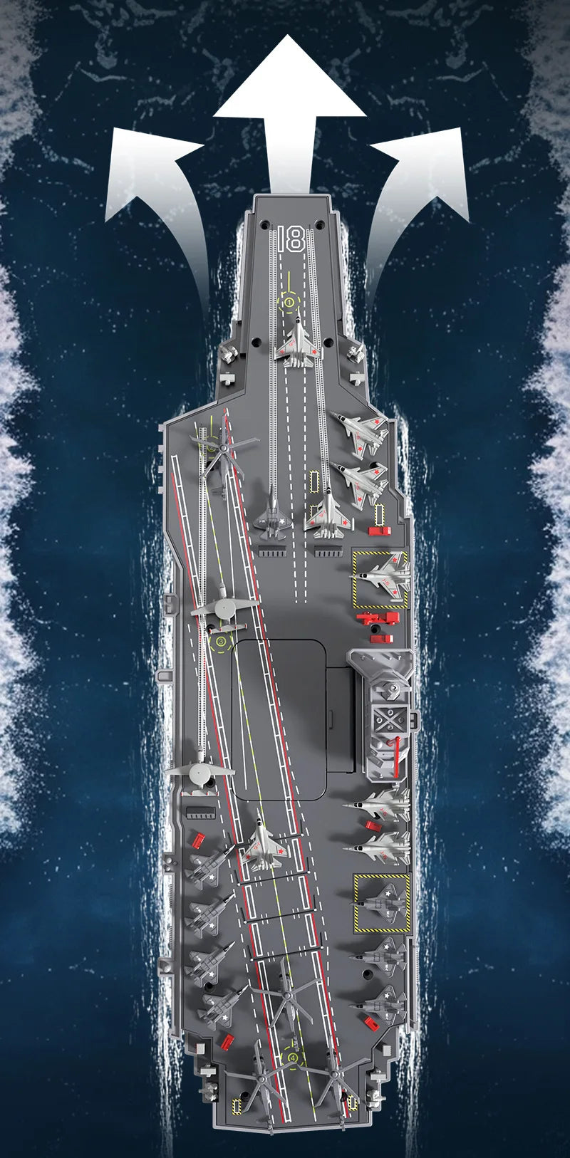 RC Boat Aircraft Carrier Warship Dual Motor Remote Control Ship Speedboat Electric Machine Model Children's Toys Outdoor Pool