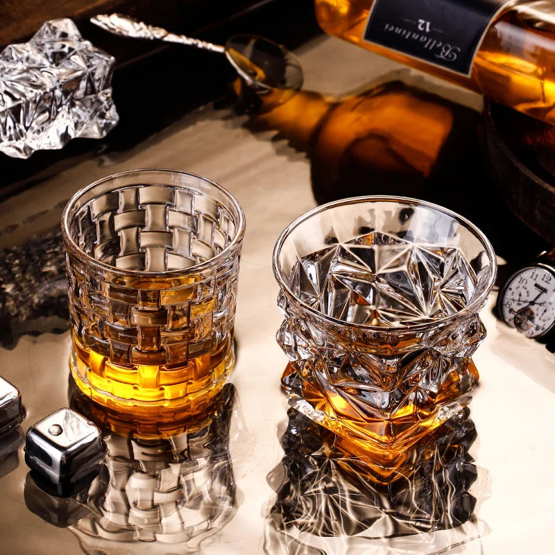 Whiskey Glasses,Engraved Whiskey Glass,Old Fashioned Whiskey Glasses,Classical Scotch Glasses,Perfect Gift for Scotch Lovers