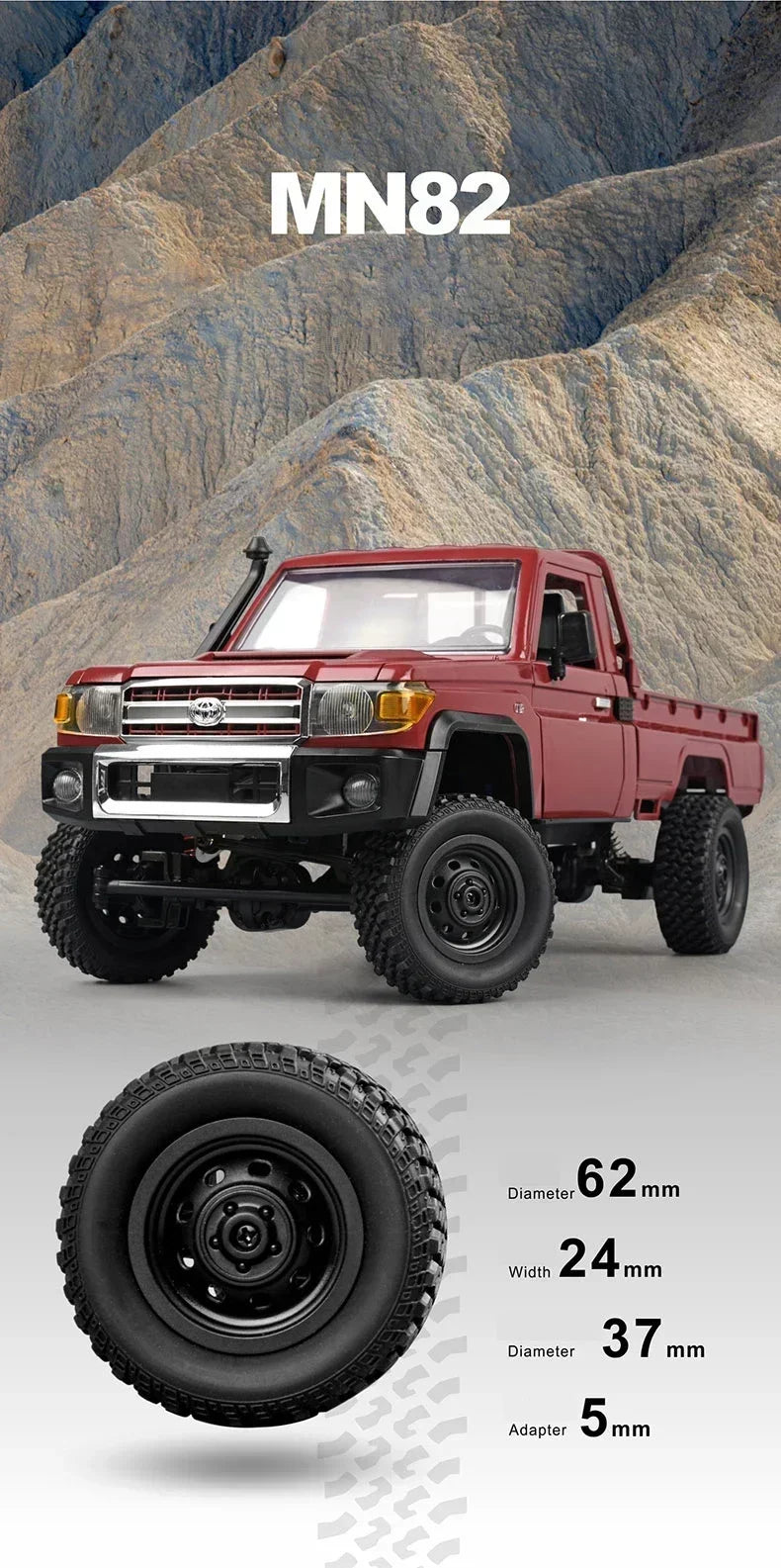 MN128 1/12 RC Car 4WD Jeep Model 2.4G Remote Control LED Light 4X4 Off Road 4WD Climbing RC Truck Electric Toy Car Gift for Boy