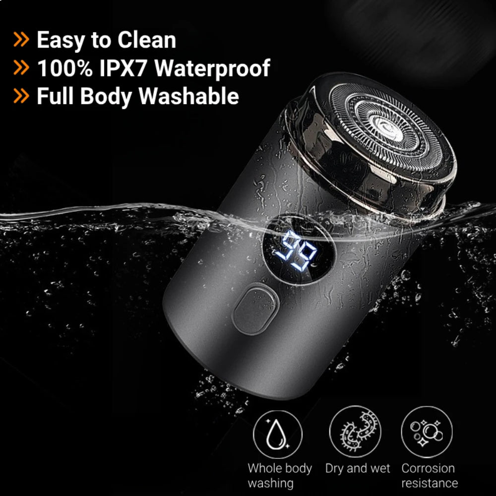 Men Electric Mini Shaver Rechargeable Type-c Charging Car Portable Led Digital Display Wet & Dry Shaver Men Women Home Razor