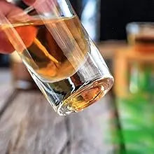 Shot Glasses 6pcs Shot Glass Set 1oz/30ml Shot Glass Holder Heavy Base for Whisky Tequila 6 Shot Glass Serving Tray (6pcs)