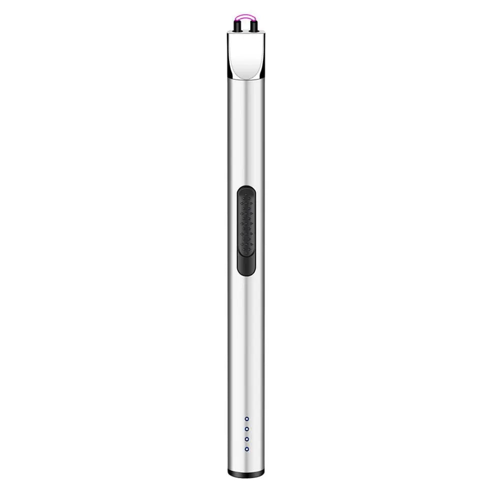 USB Electric Rechargeable Kitchen Lighter Electric Arc BBQ Lighter Windproof Flameless Plasma Ignition Long Gas Lighter