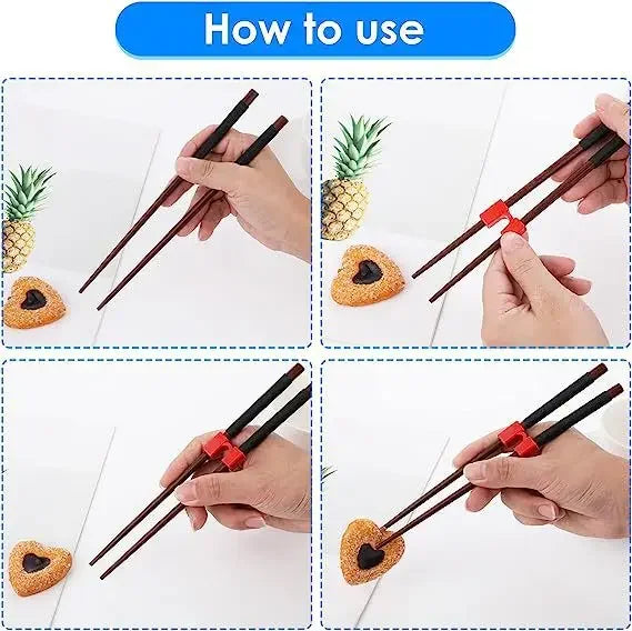 Chopsticks Auxiliary Practical Helper Beginner Adult Kids Learner Correct Reusable Holding Training Clips Finger Sleeves Chinese