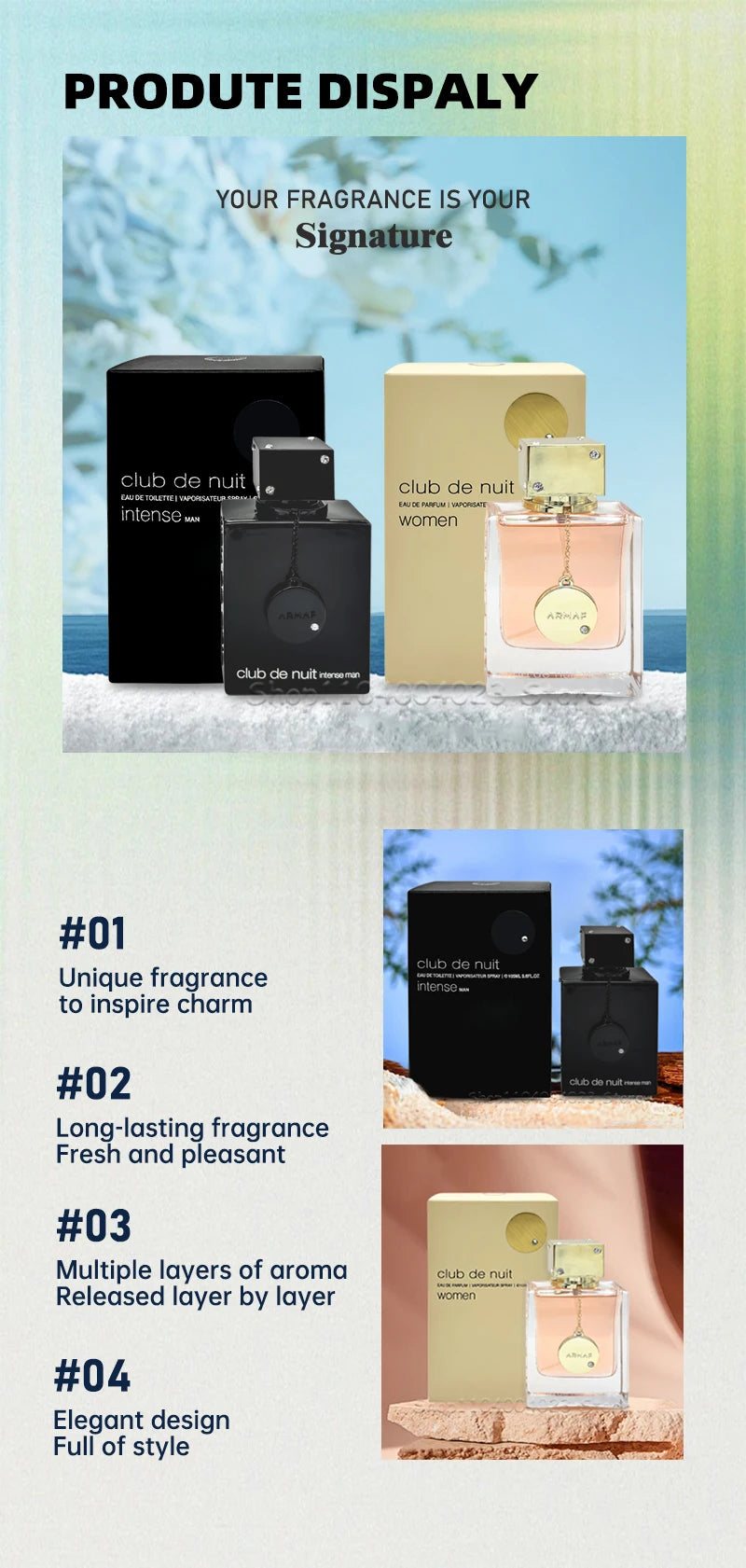 ARMAF Club De Nuit Intense Man EDT Armaf Club De Nuit For Women Eau de Parfum Spray High Quality Pheromone Perfume Attract Women