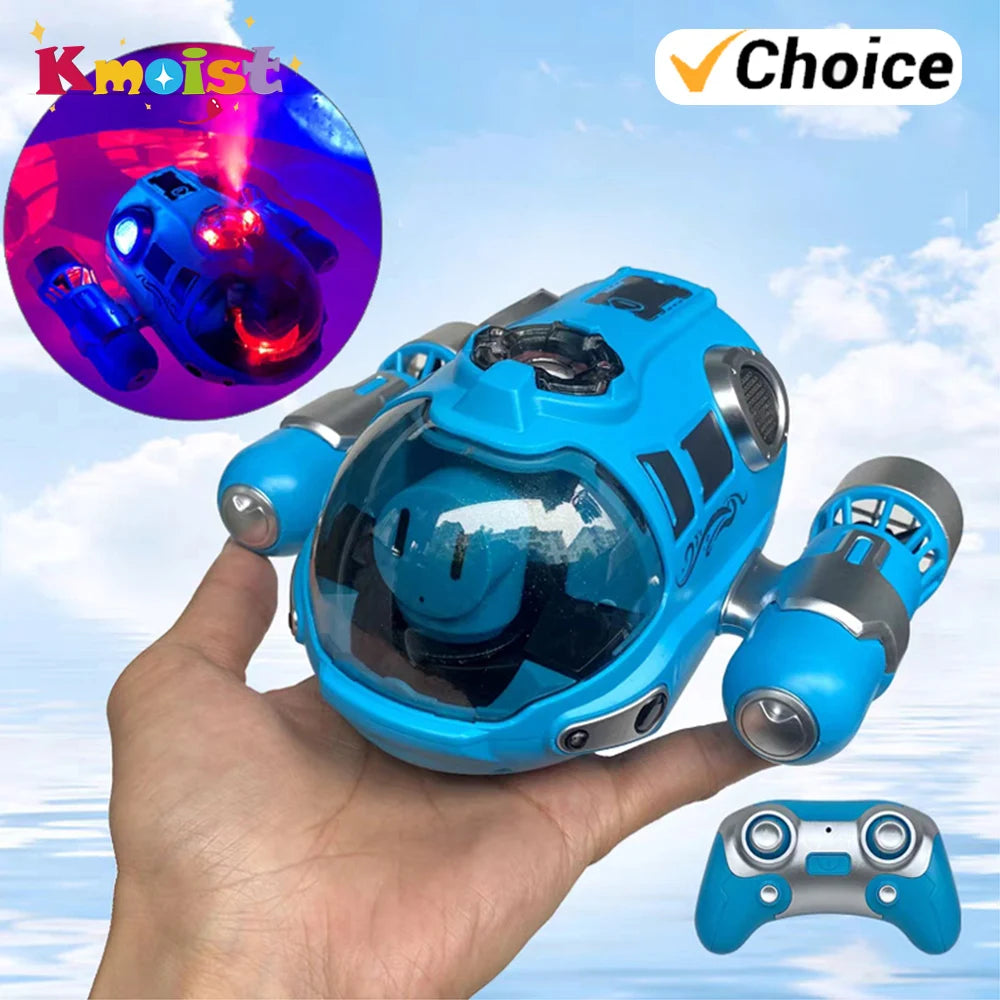 RC Boat Remote Control Boats Spray Powerboat Twin Propeller 2.4G Radio Controlled Ship with Lights Toys for Boys Girl Kids Gifts