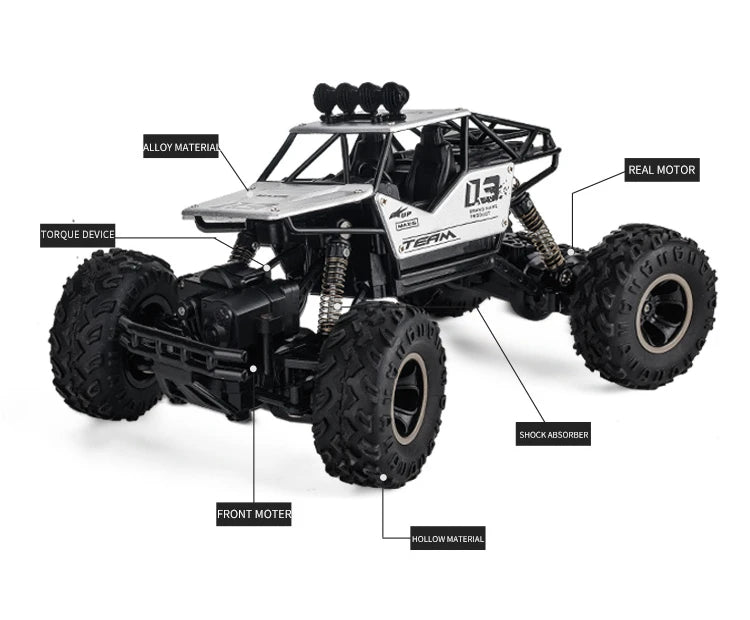 Oike RC Car Remote Control Climbing Vehicle Outdoor All Terrain Off-road Trucks 4WD Racing Drift Cars Toy Gift for Kids Adults