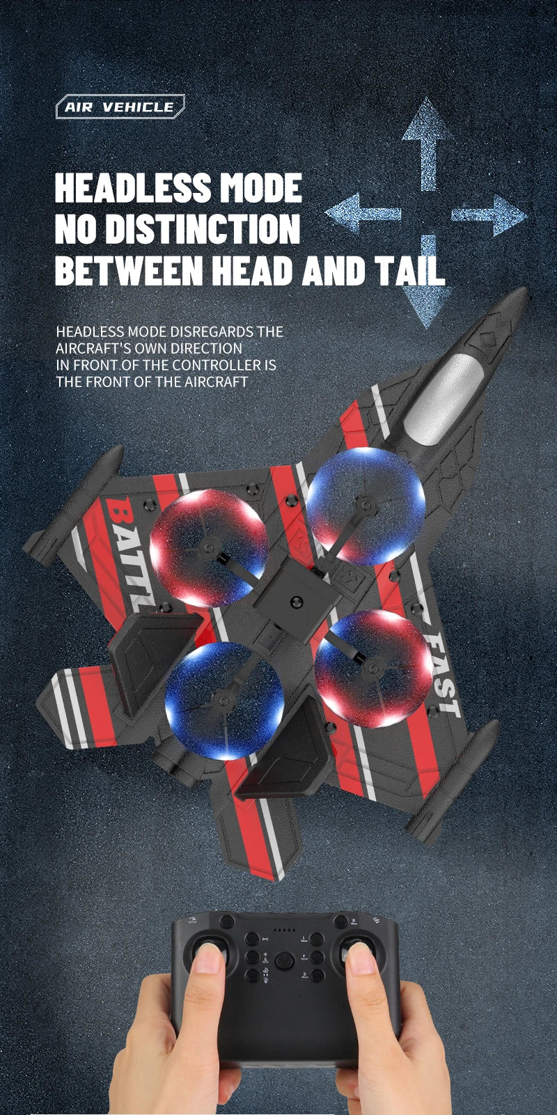 RC Plane with Camera Helicopter Remote Control Aircraft Obstacle Avoidance Fighter 2.4G Airplane EPP Foam Plane Children Toys
