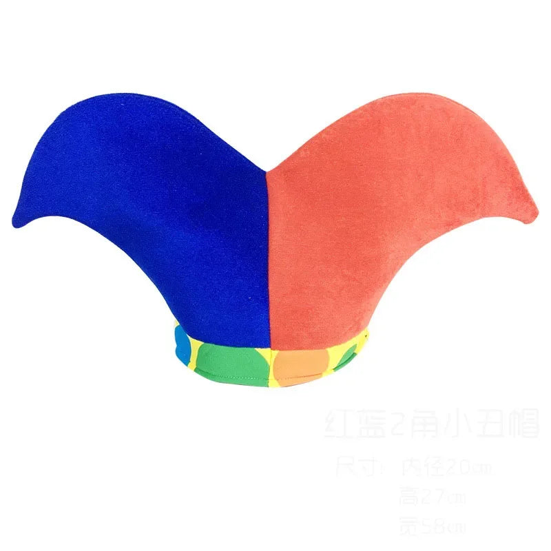 Adult Halloween Fancy Dress Up Hat Stage Show Props Clown Funny Dress Up Clown Hat Carnival Birthday Cake Cap