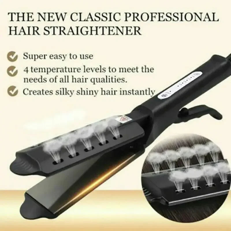 Hair Straightener For Women Widen Panel Four-gear Temperature Adjustment Ceramic Tourmaline Ionic Flat Iron Hair Straightener