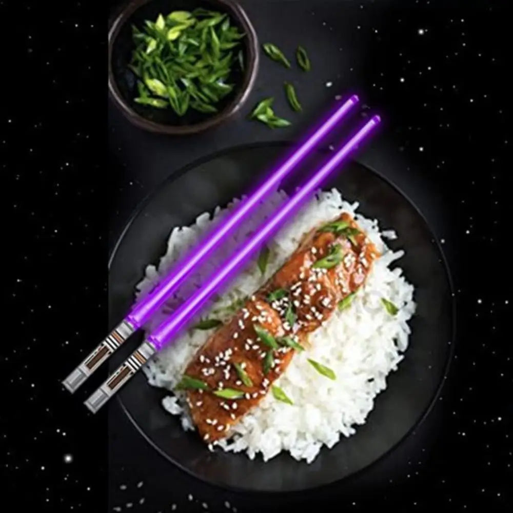 Toys Glowing Light Saber Chopsticks Washable Reusable LED Chopstick Detachable Luminous Chopstick Party