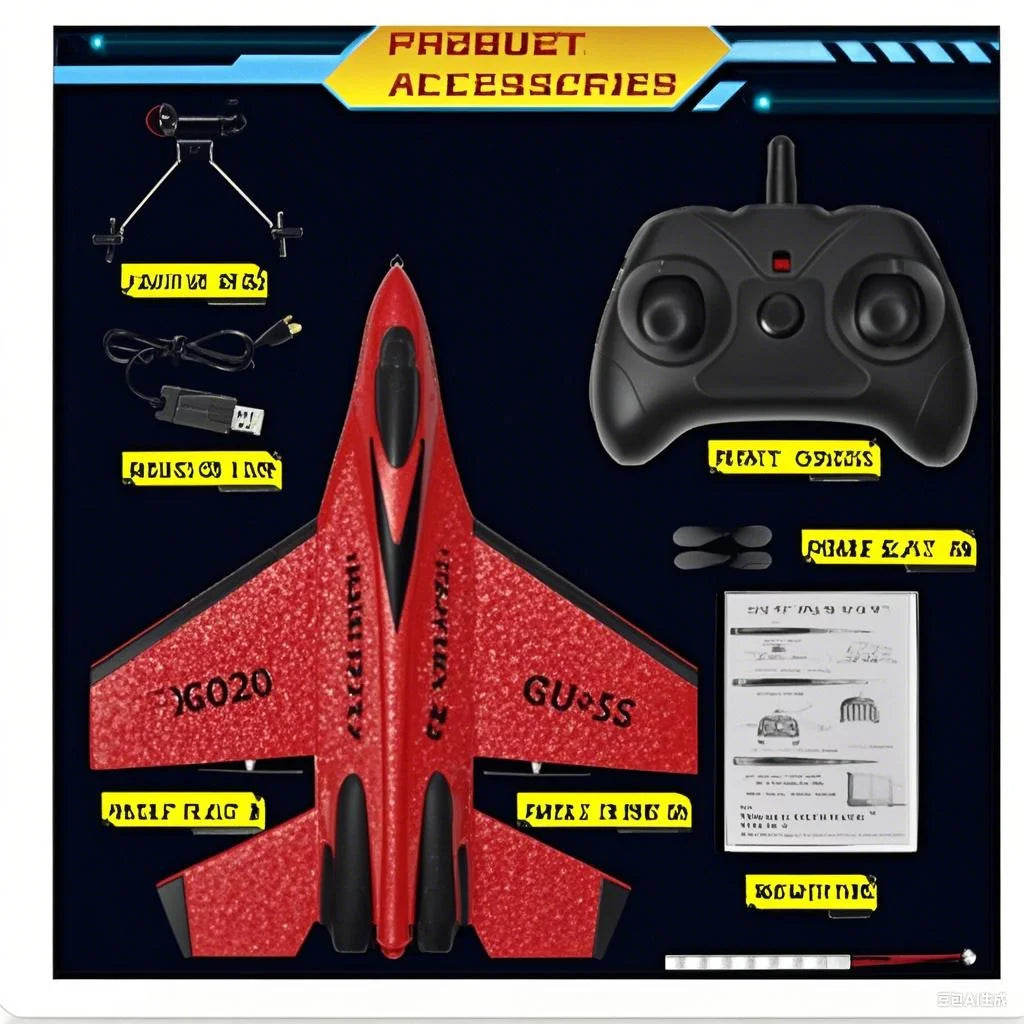 FX620   RC Foam Aircraft SU-35 Plane 2.4G   Remote Control Fighter- Plane Glider Airplane Foam Boys Toys for Children