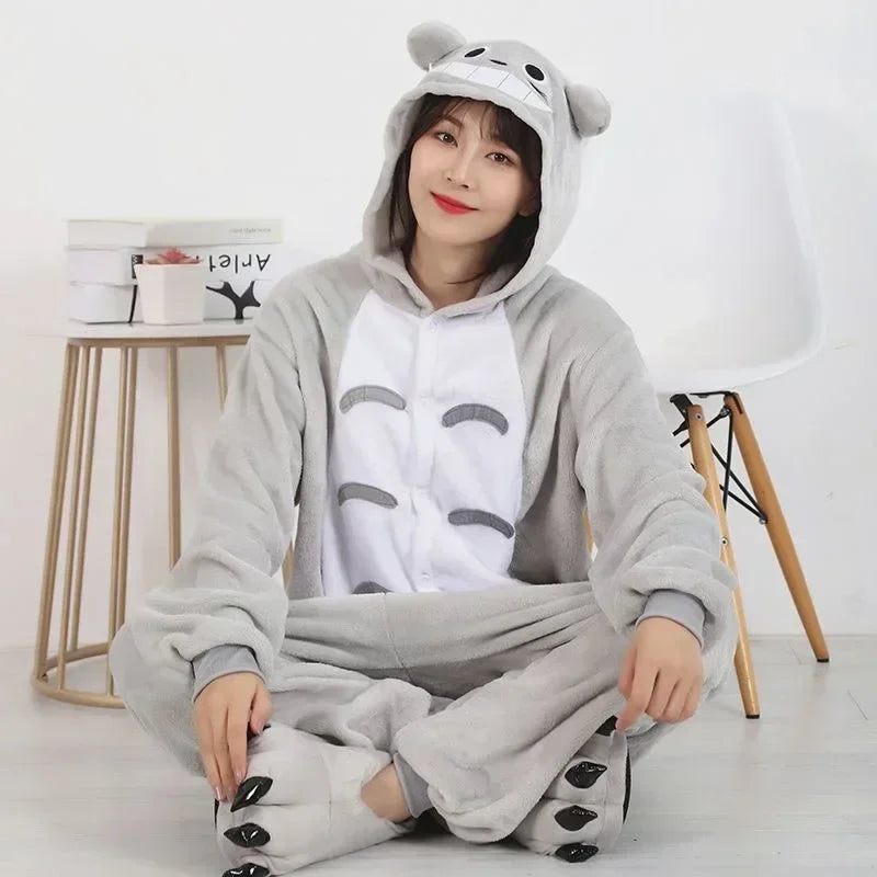 Halloween    Animal Cartoon pour hommes et femmes, pantoufles de pyjama pour filles garçons,  drôle, olympiques d'hive ensemble