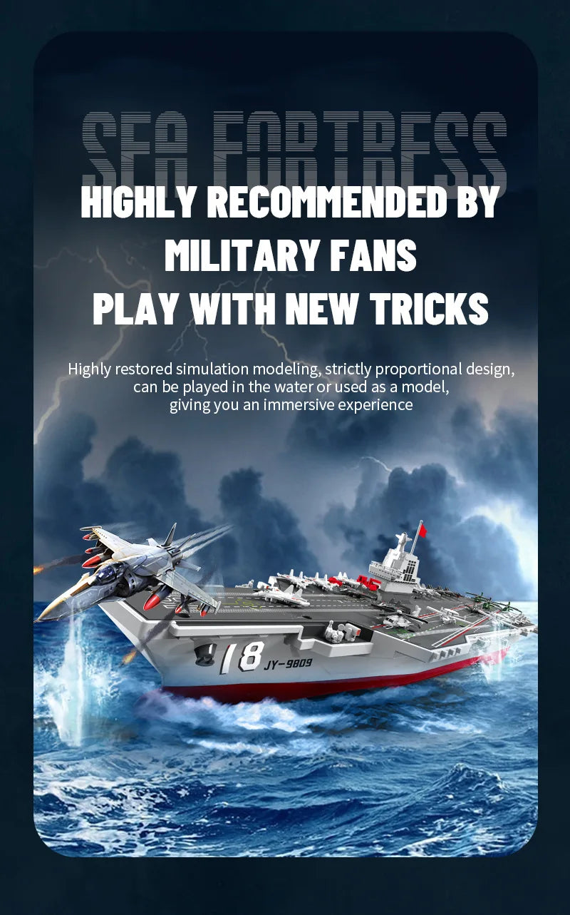 JJRC New Product Water Ship Model 2.4G Remote Control Aircraft Carrier Children's Electric Toy Remote Control Ship