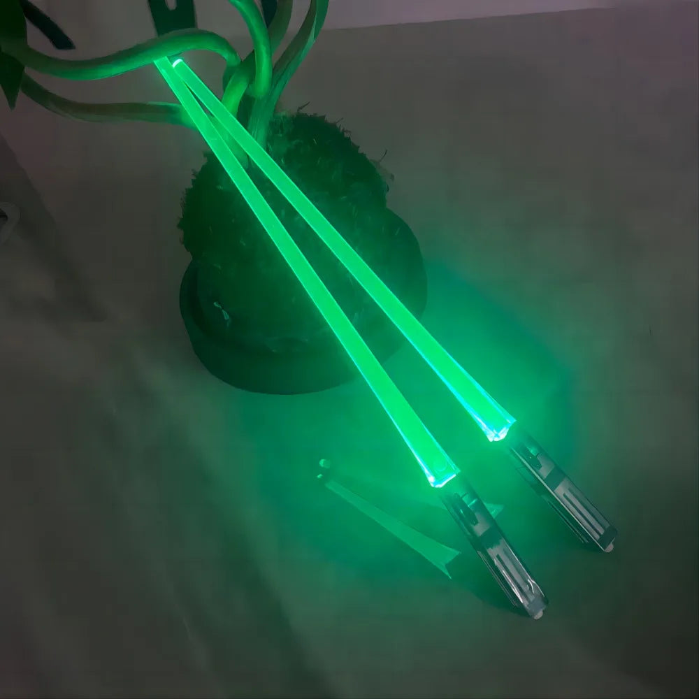 Toys Glowing Light Saber Chopsticks Washable Reusable LED Chopstick Detachable Luminous Chopstick Party