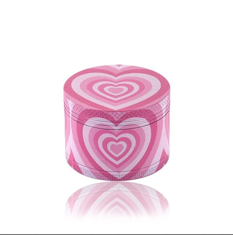 7pcs/set Pink Love Pattern Smoking Set Metal Rolling Tray Tobacco Herb Herbal Grinder Ashtray Tin Box Gifts  Smoking Accessory