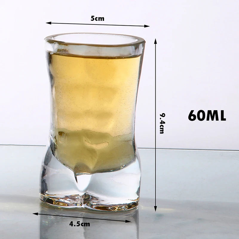 Unique Beer Cup Funny Wine Glass Whisky Vodka Shot Glasses Creative Bar Cocktail Glass Body Shape Mug Coffee Juice Cup