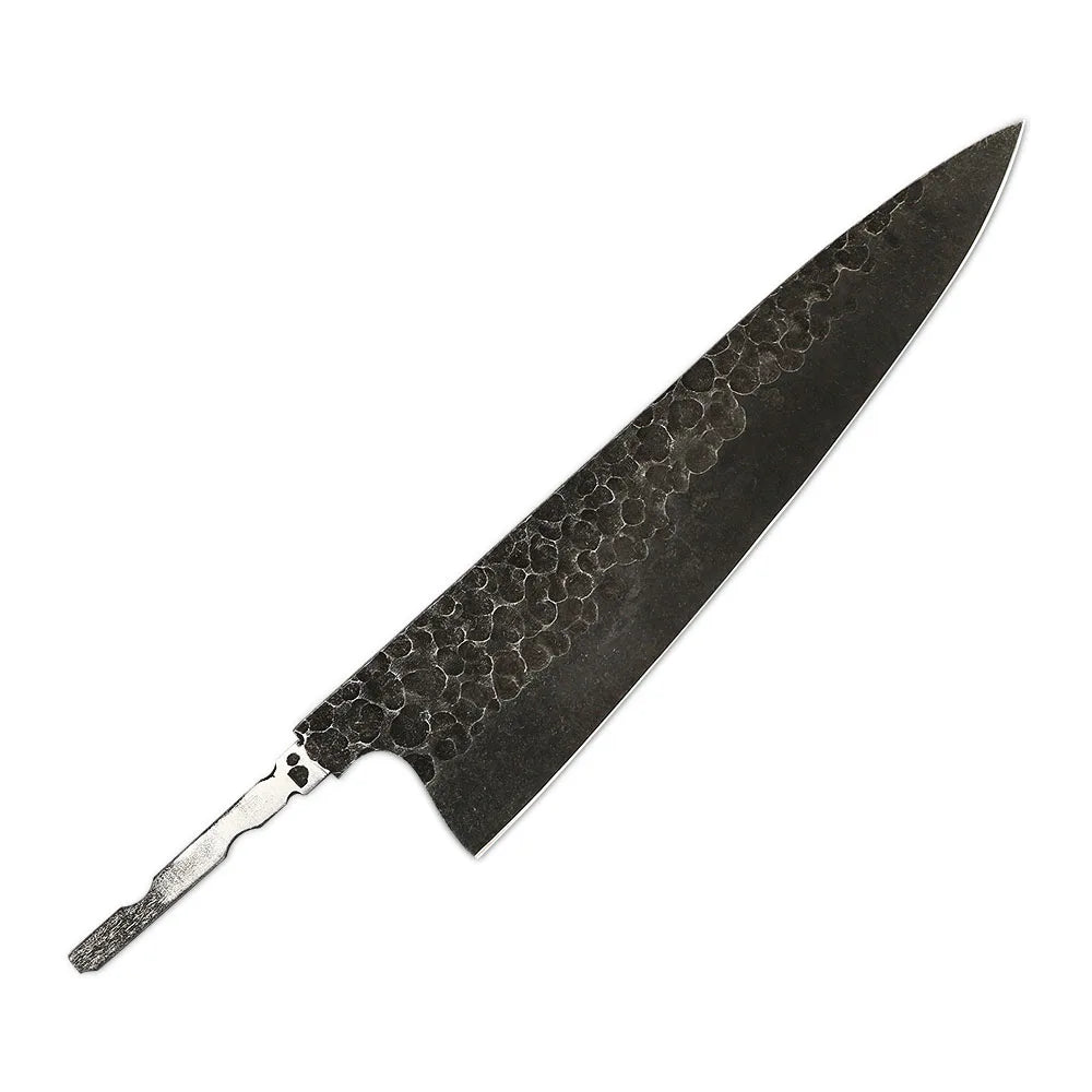 Amber 440C high carbon steel hammer black forge blade blank handle DIY knife blade