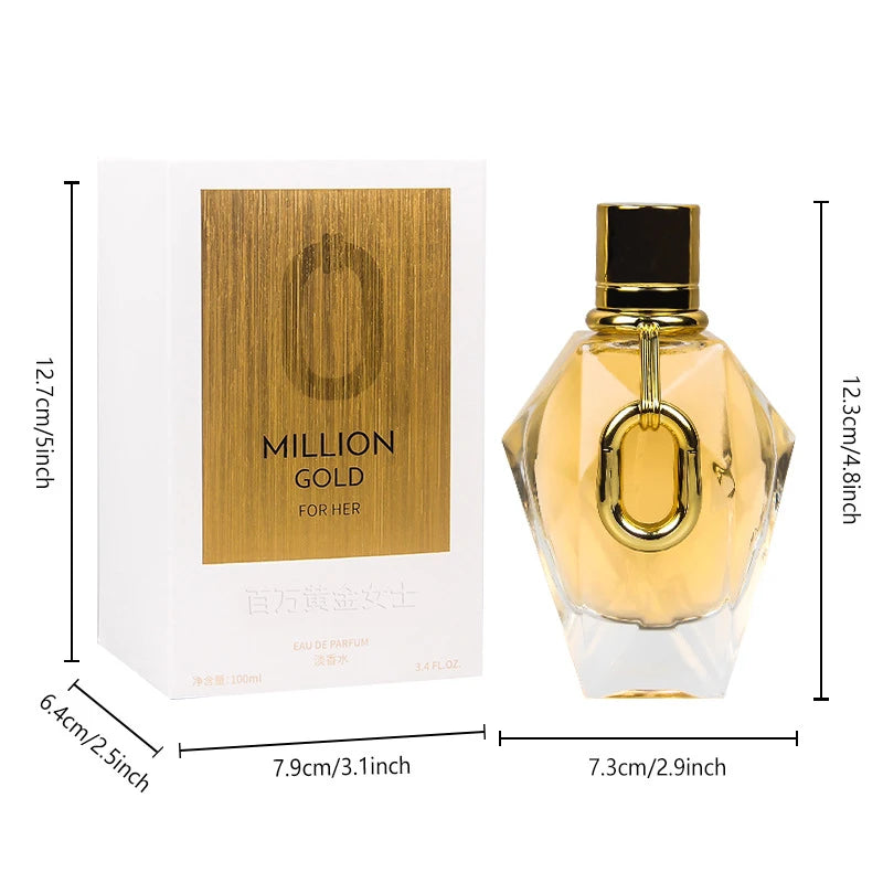 Women Million-dollar Perfume Rose Patchouli Luxury Wood Fragrance Lasting Gold Fragrance Floral Pheromone Romantic Date Perfume