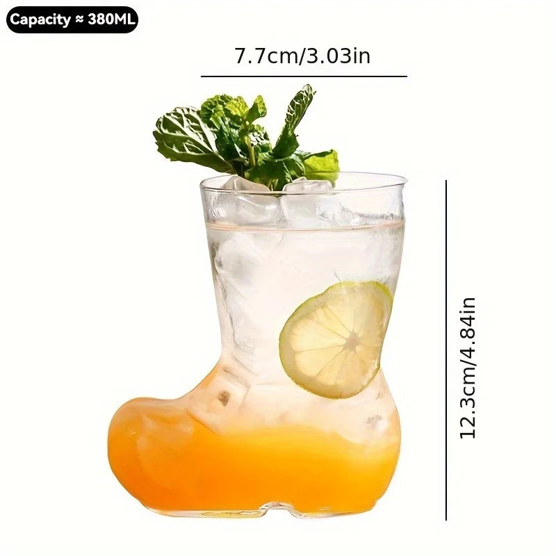 1PCS Creative Wine Glass Boots Bar Cocktail Glass High Borosilicate Glass Drink Cup Beer Glass Juice Cup