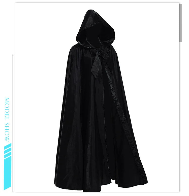 Halloween costume, medieval cloak, wizard's robe, death role-playing costume
