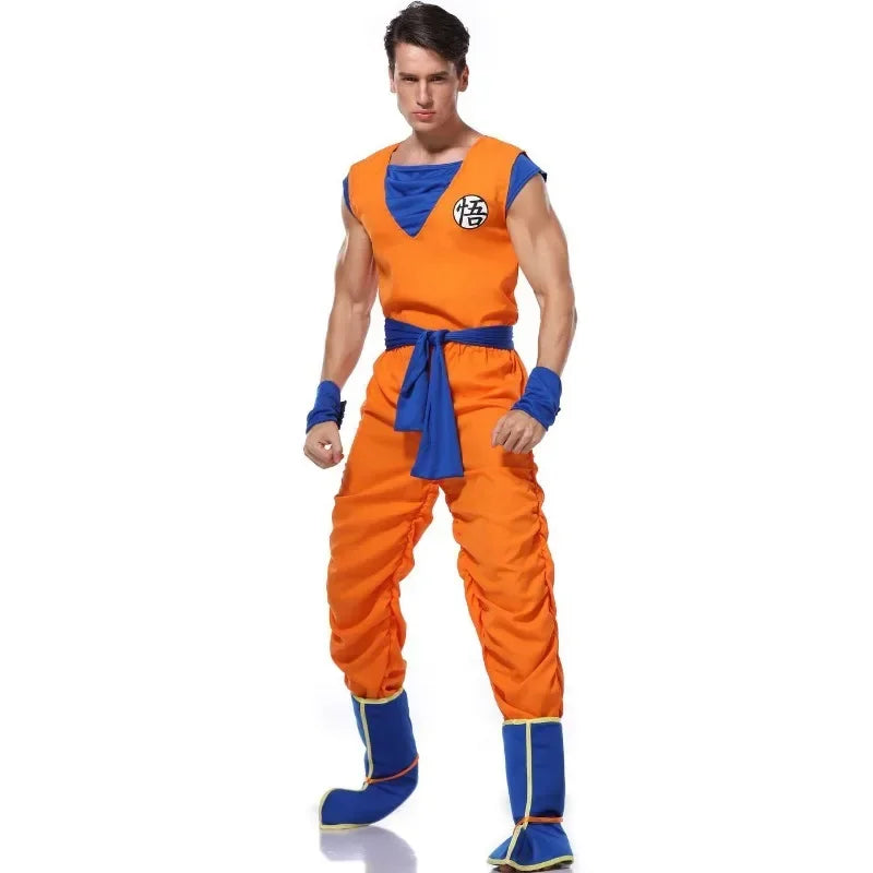 Halloween  anime Adult Orange Suits Son  Masquerade Cosplay Anime Superheroes Role Play Dress Up  cosplay costumes