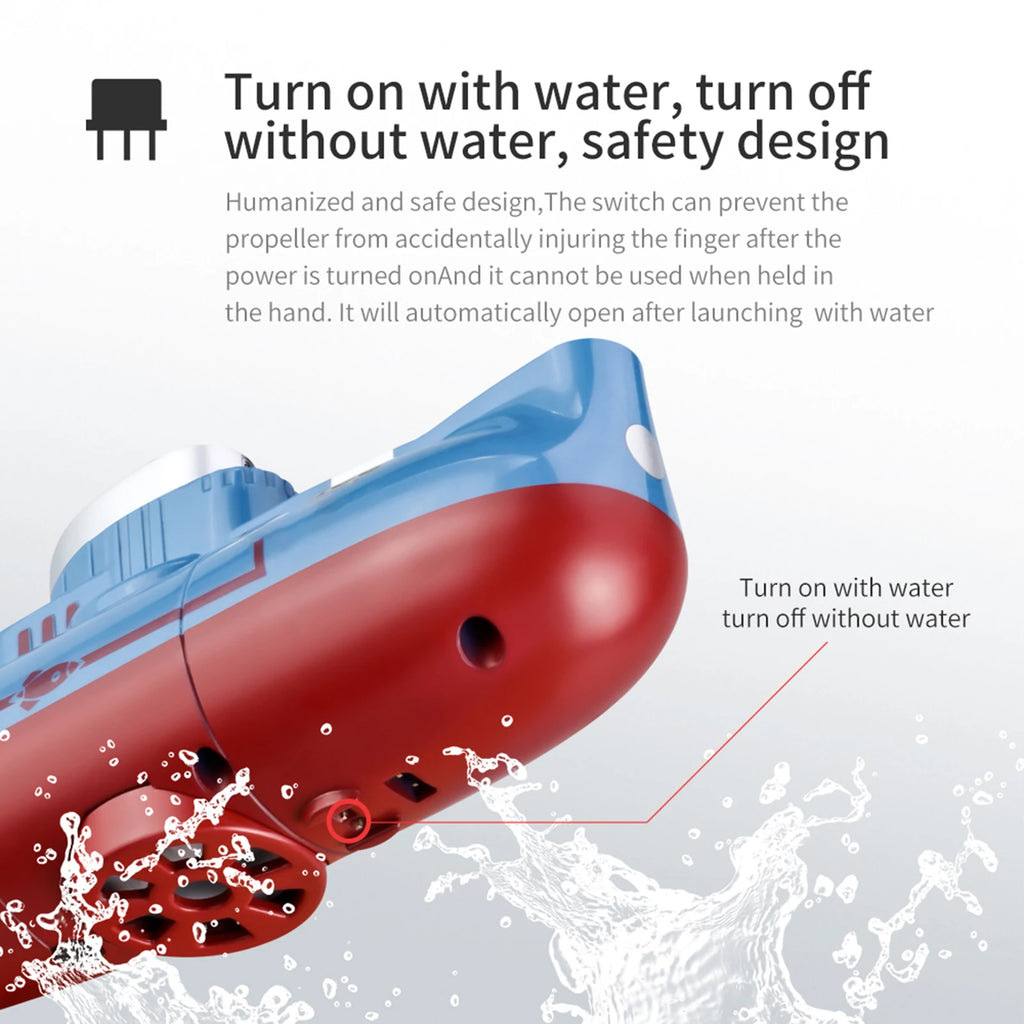 Mini RC Submarine 0.1m/s Speed Remote Control Boat Waterproof Diving Toy Simulation Model for Kids Christmas Gift  New Year Gift