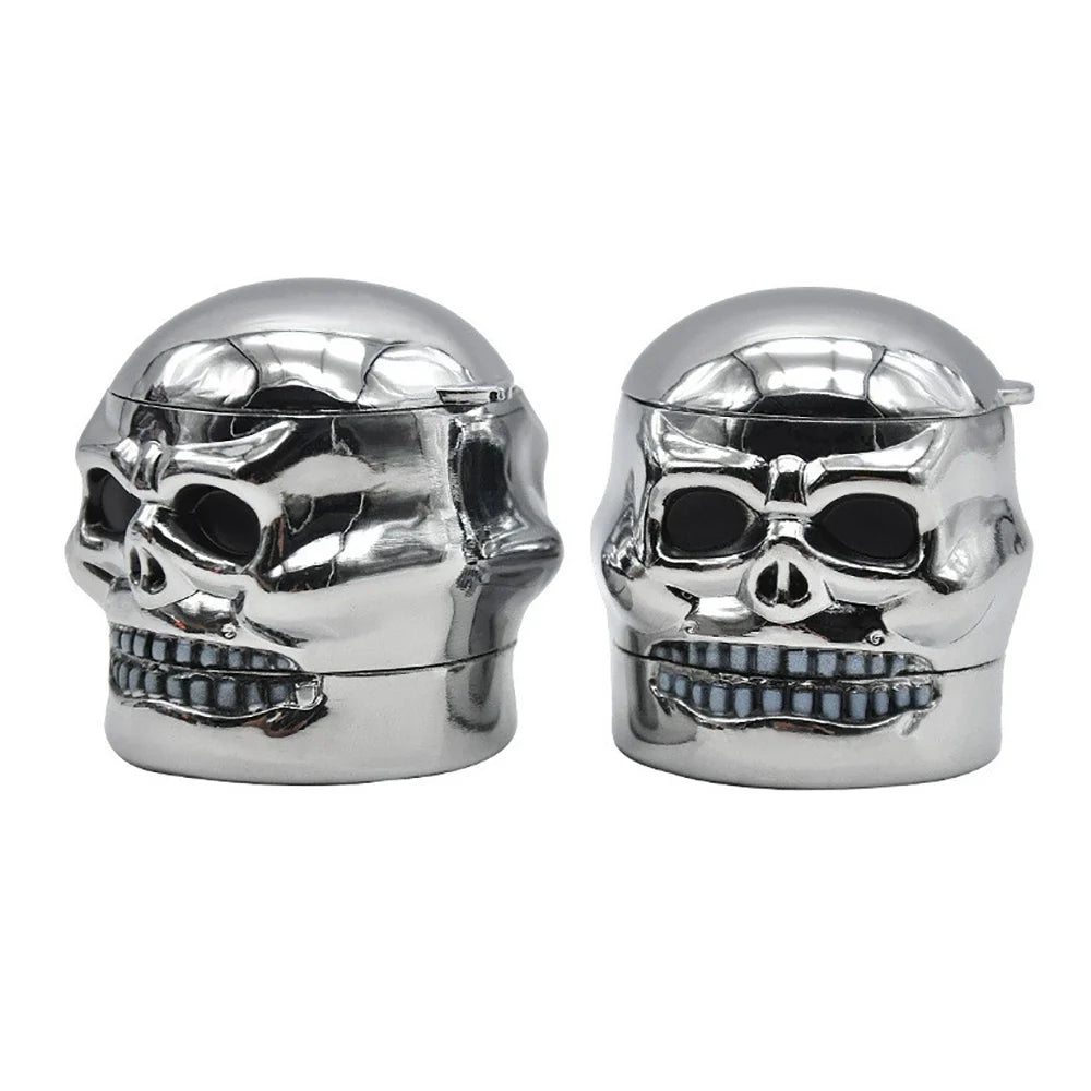 Mini Skull Tobacco Grinder Metal Halloween Gift Spice Crusher Small Portable 3 layers Herbs Grinder
