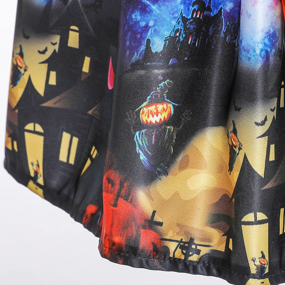 Halloween Bat Gothic Cosplay Girl Costumes Christmas Carnival Kids Pumpkin Birthday Costume for Children Princess Party Dresses