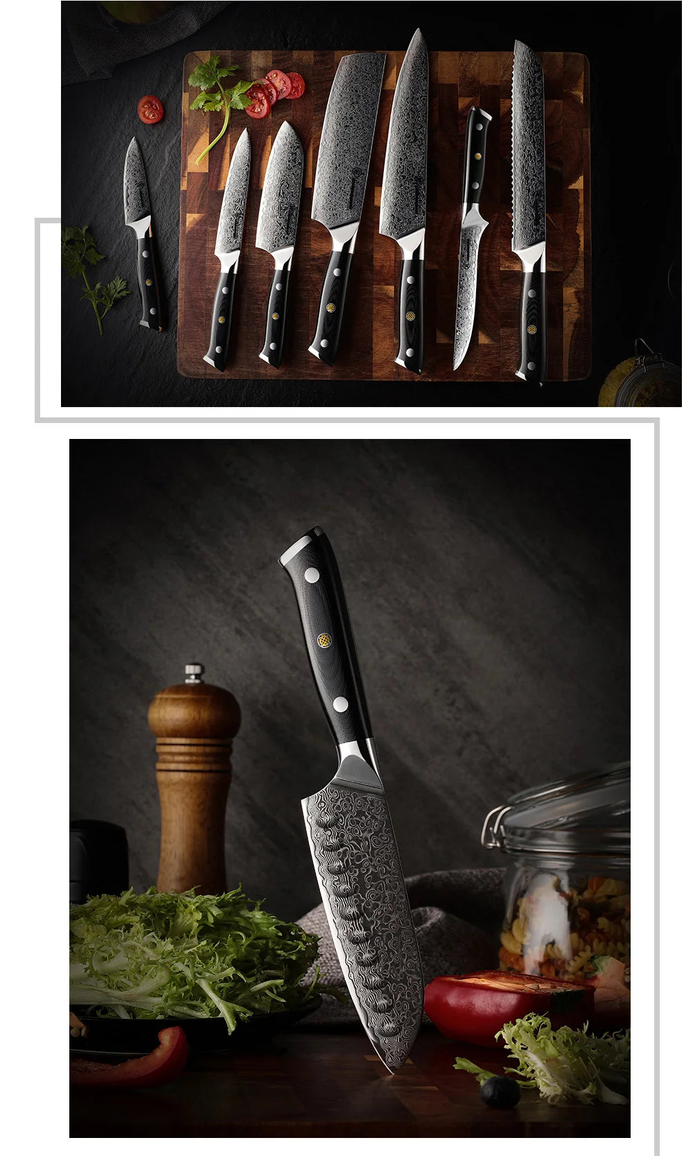 Santoku Knife 5 Inch AUS-10 Japanese Damascus Steel Kitchen Knife 67 Layers High Carbon Stainless Steel Chef Cooking Tools Sharp