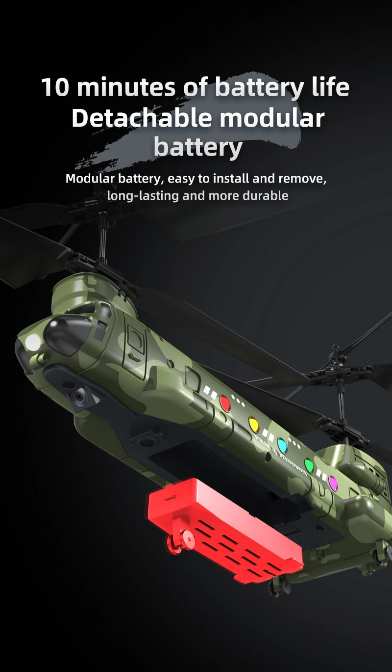 RC Helicopter LM19-D LED Lights 480P Camera Hd Aerial Photography 2.4g Remote Control Aircraft Model Toys for Boys Children Gift