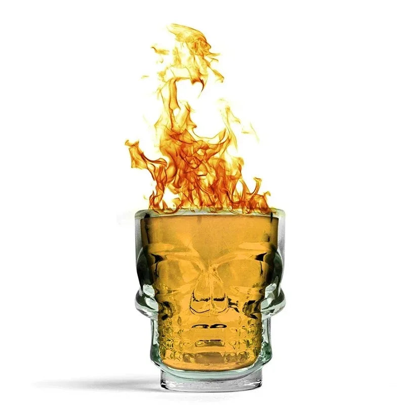 Halloween Gifts Skull Head Shot Glass Cup Creative Clear Crystal Wine Cup  Liquor Whisky Vodka Beer Steins for Party Bar
