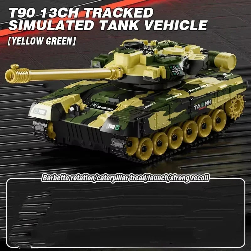 Rc Tank 99 T90 Remote Control Tanks 13Ch Shootting Function Crawler Battle Toy Car Model Electronic Toys for Boys Children Gifts