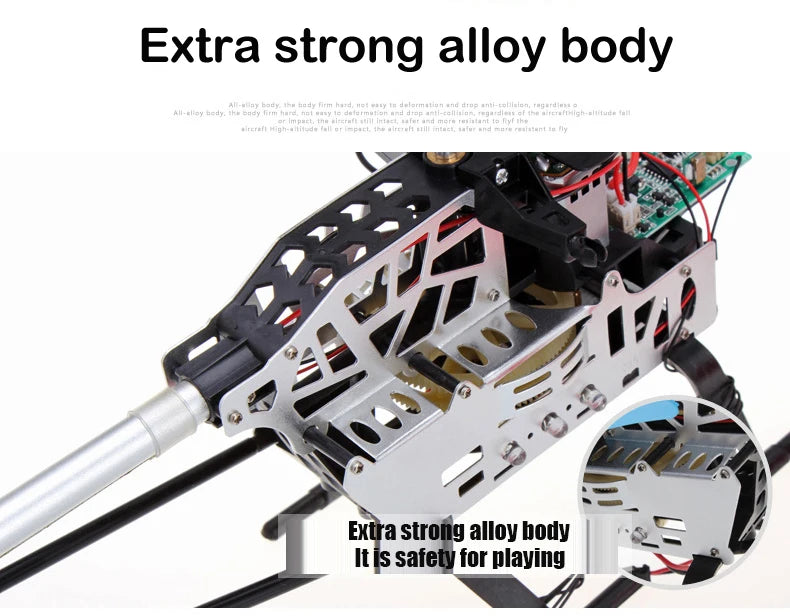 3.5CH Rc Helicopter Extra Large Remote Control Drone Durable Charging Model UAV Outdoor Aircraft Helicoptero Gift Toys for Kids