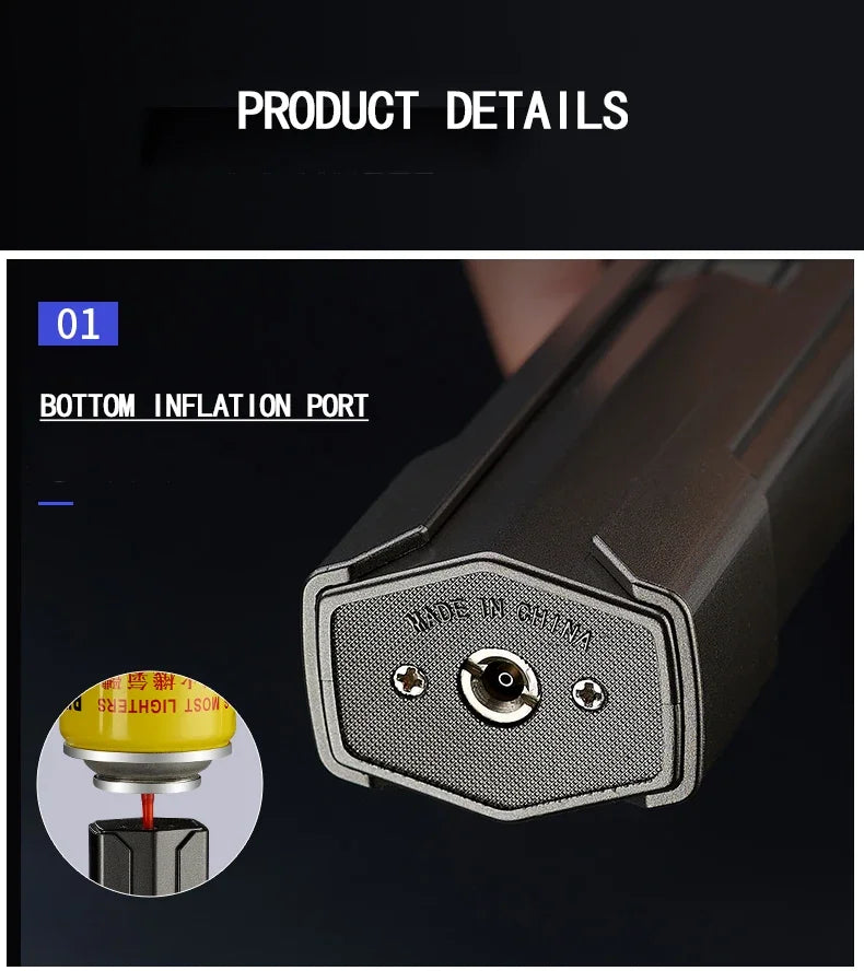 Kitchen BBQ Cigar Big Jet Flame Fire Butane Torch Outdoor Powerful Flame Camping Gun Lighter Mans Tools Without Gas No Box