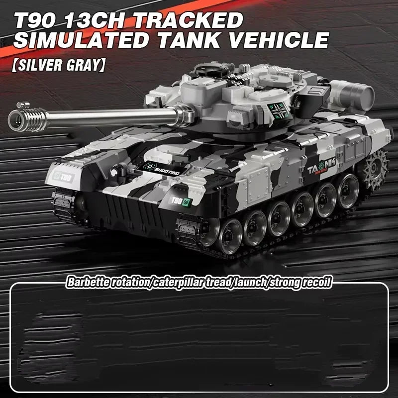 Rc Tank 99 T90 Remote Control Tanks 13Ch Shootting Function Crawler Battle Toy Car Model Electronic Toys for Boys Children Gifts
