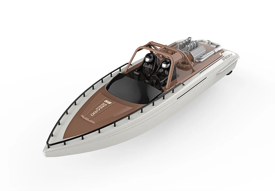 TKKJ RC Boat High Speed Double Electric Machine propeller 2.4GHz Remote Control Boat 1:28 Speedboat Model Toys for Children Kids