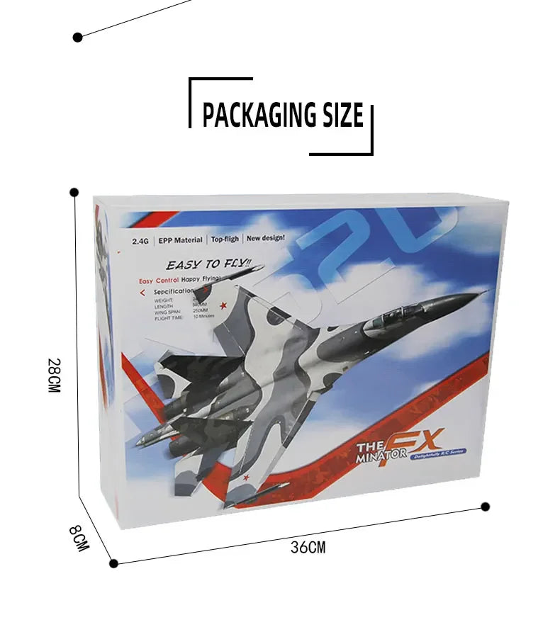 FX620   RC Foam Aircraft SU-35 Plane 2.4G   Remote Control Fighter- Plane Glider Airplane Foam Boys Toys for Children