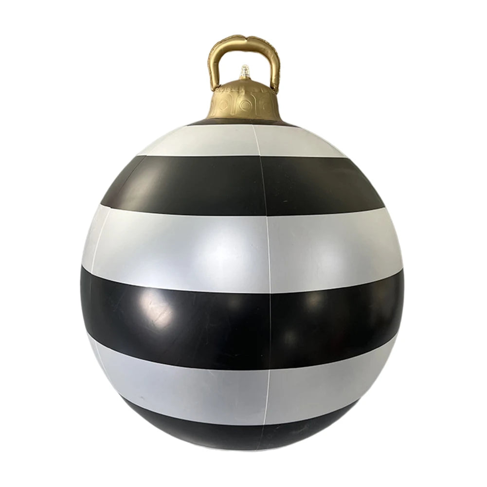 60CM Xmas Decorative Ball Colorful Christmas Inflatable Ball Large Versatile Porch Courtyard Ornaments