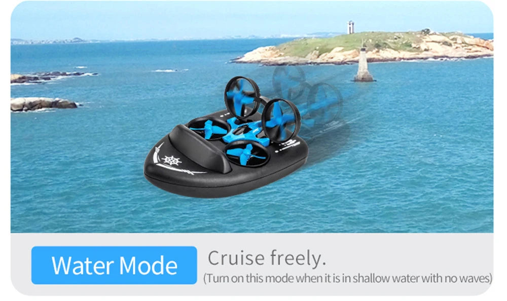 JJRC H36 1:20 Remote Control Ship Three Modes 2.4G Quadcopter Boat Helicopter UAV Rc Drone with Light Kids Toys Children's Gift