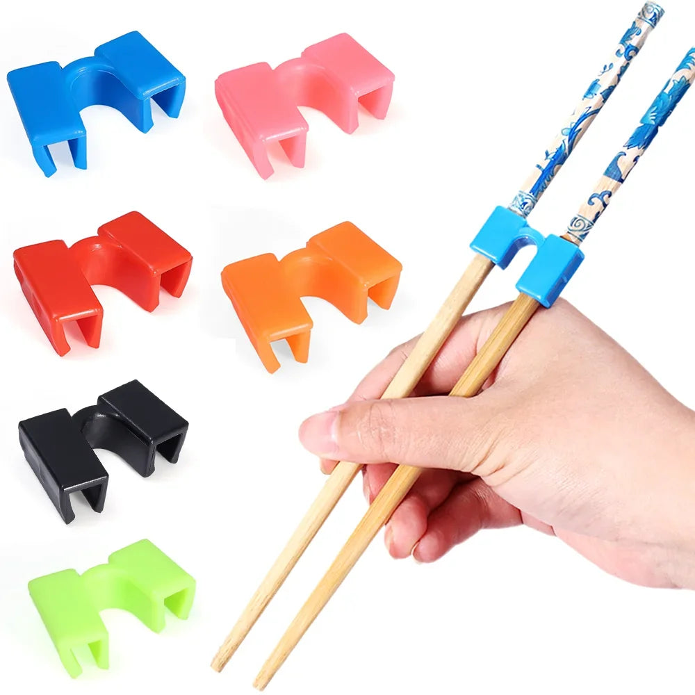 Chopsticks Auxiliary Practical Helper Beginner Adult Kids Learner Correct Reusable Holding Training Clips Finger Sleeves Chinese
