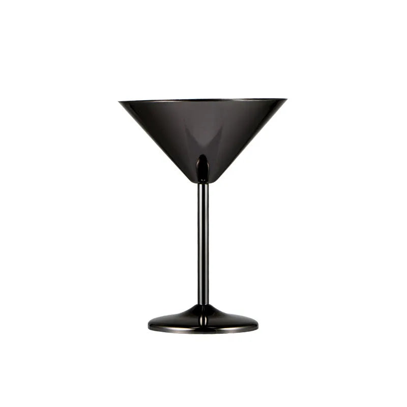 304 Stainless Steel Martini Cocktail Glass Champagne Goblet Wine Cup Rose Gold Personalized Design Karaoke Bar Metal Utensils