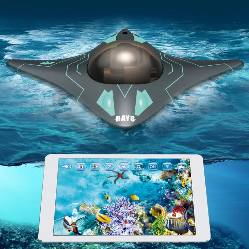 Mini WIFI RC Boat Six-way Submarine Diving Real-time Transmission Underwater Camera Speedboat Photo Video Toys Christmas Gifts