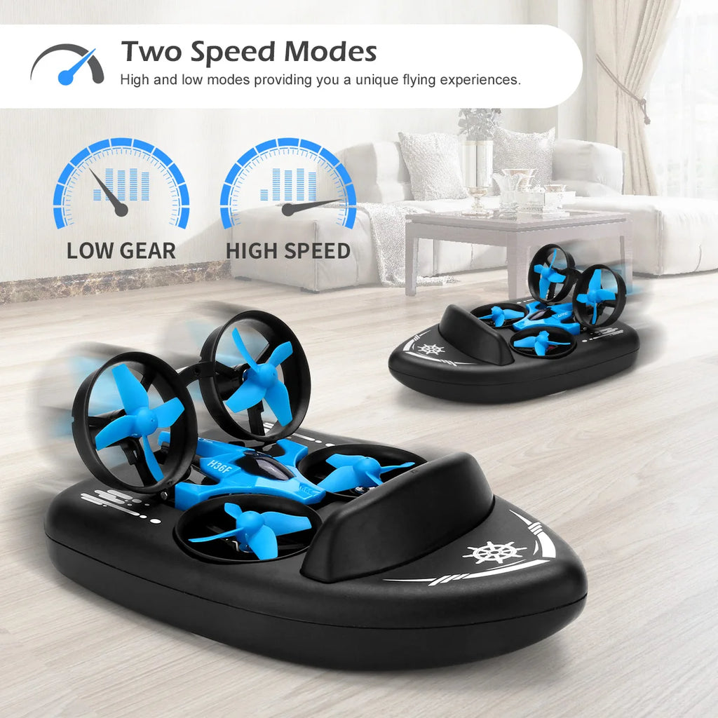 JJRC H36 1:20 Remote Control Ship Three Modes 2.4G Quadcopter Boat Helicopter UAV Rc Drone with Light Kids Toys Children's Gift