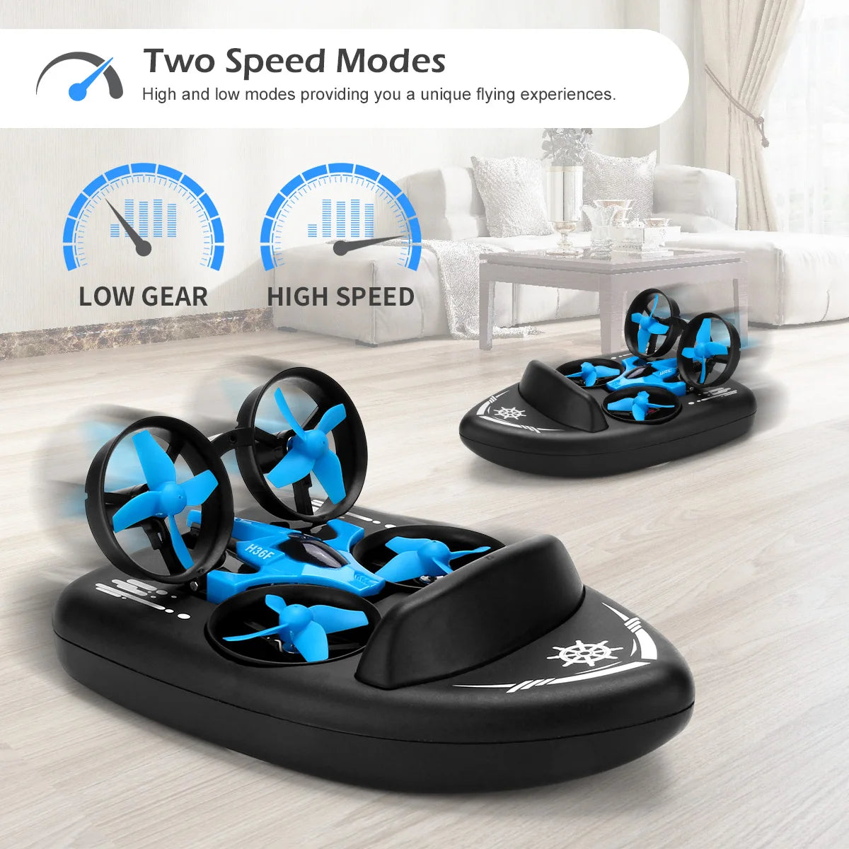 JJRC H36 1:20 Remote Control Ship Three Modes 2.4G Quadcopter Boat Helicopter UAV Rc Drone with Light Kids Toys Children's Gift