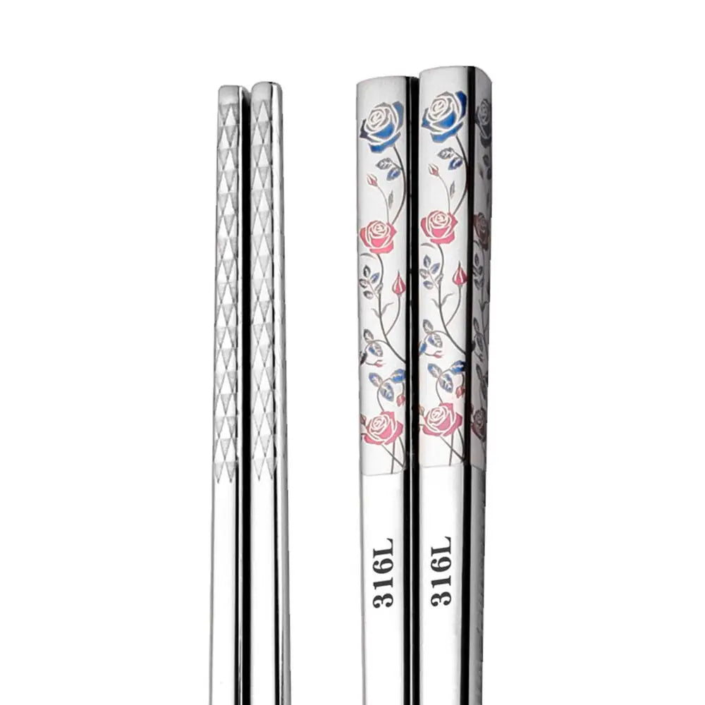 Luxury Reusable Cherry Blossom Healthy Dining Bar Sushi Kitchen Tools Tableware Chopsticks Kitchenware