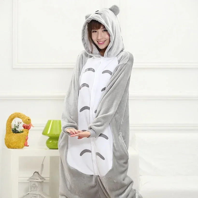 Halloween    Animal Cartoon pour hommes et femmes, pantoufles de pyjama pour filles garçons,  drôle, olympiques d'hive ensemble