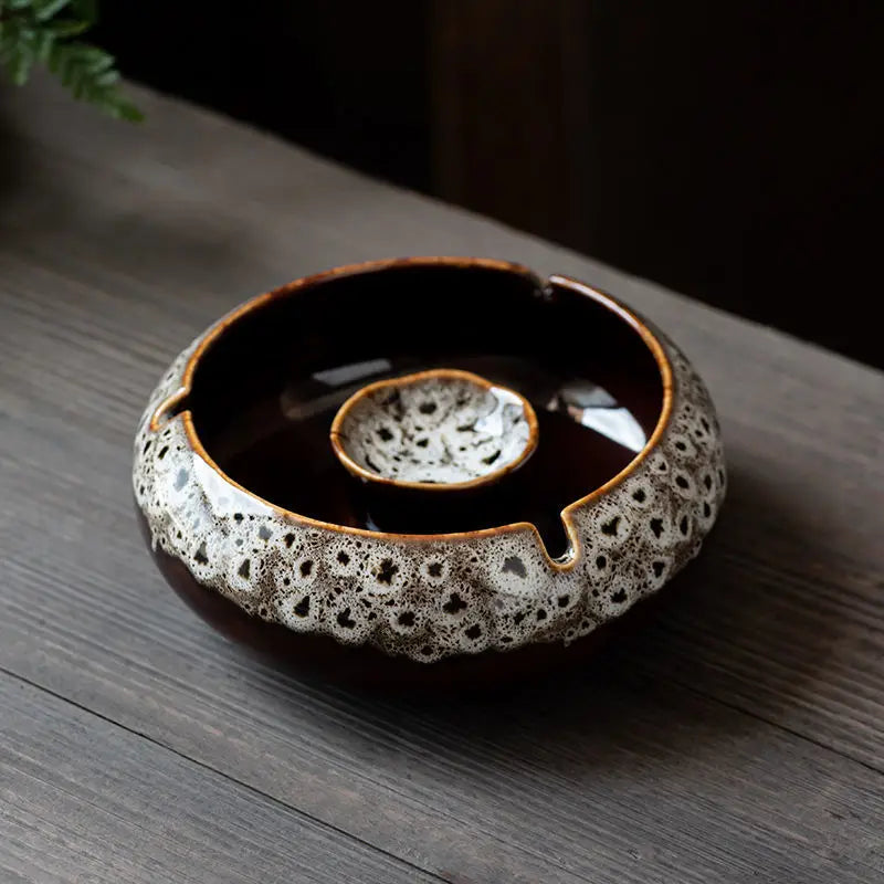 Retro Ceramic  Ashtray Tray Coffee Shop  Desktop Creative Ornaments Living Room TV Cabinet  Ashtrays with Lid Home Decoration