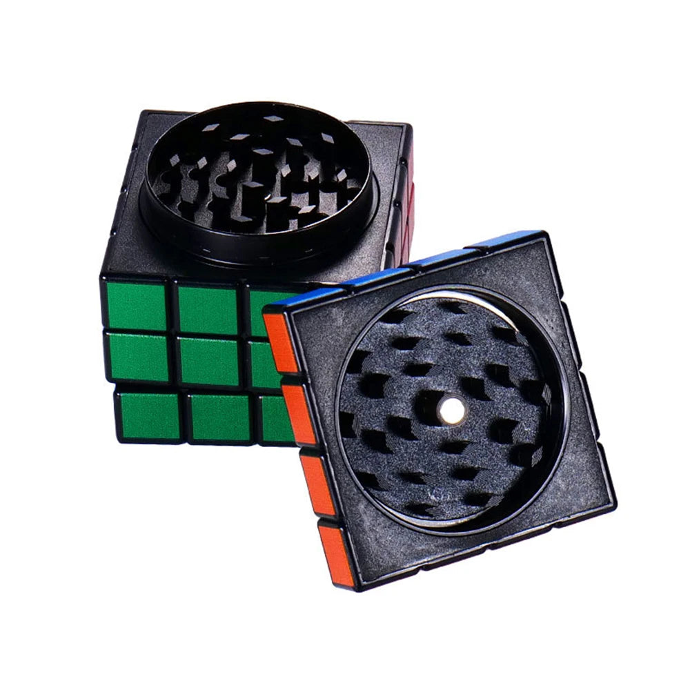 60MM Magnet Magic Cube Four Layers Grinder Metal Grinder Cigarette Tobacco Herb Grinder Shredder Spice Crusher